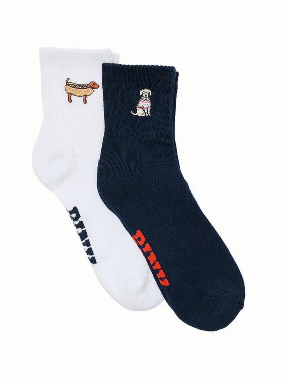 Victoria’s Secret PINK 2-Pack Dog Mascot Quarter Socks - One Size
